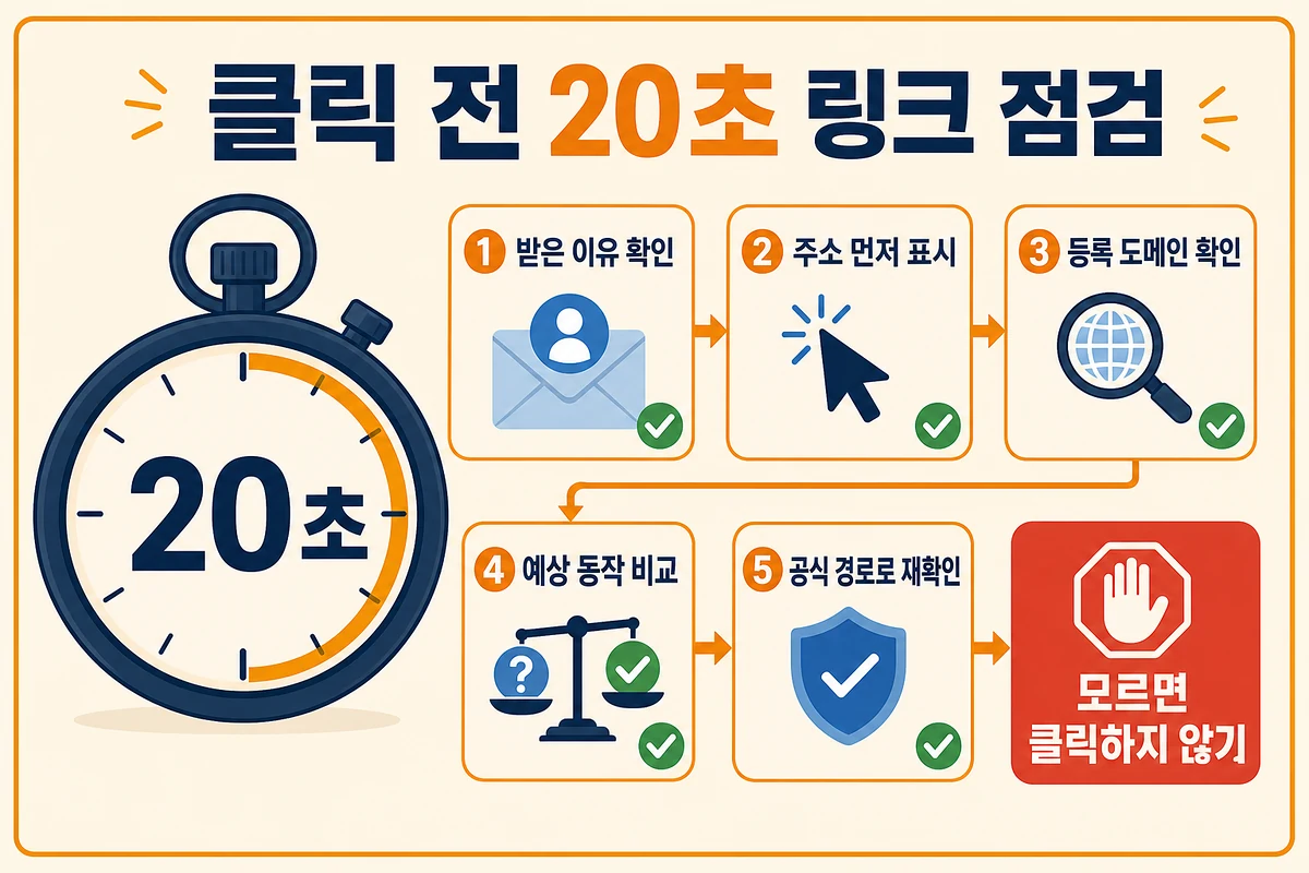 클릭 전 링크 주소를 확인하는 20초 5단계 점검표