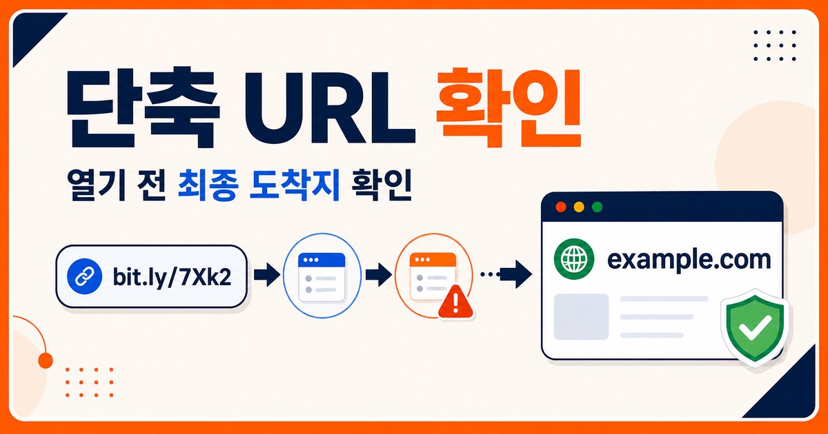 단축 URL 확인 과정에서 짧은 주소의 리디렉션과 최종 도착지를 살피는 안내