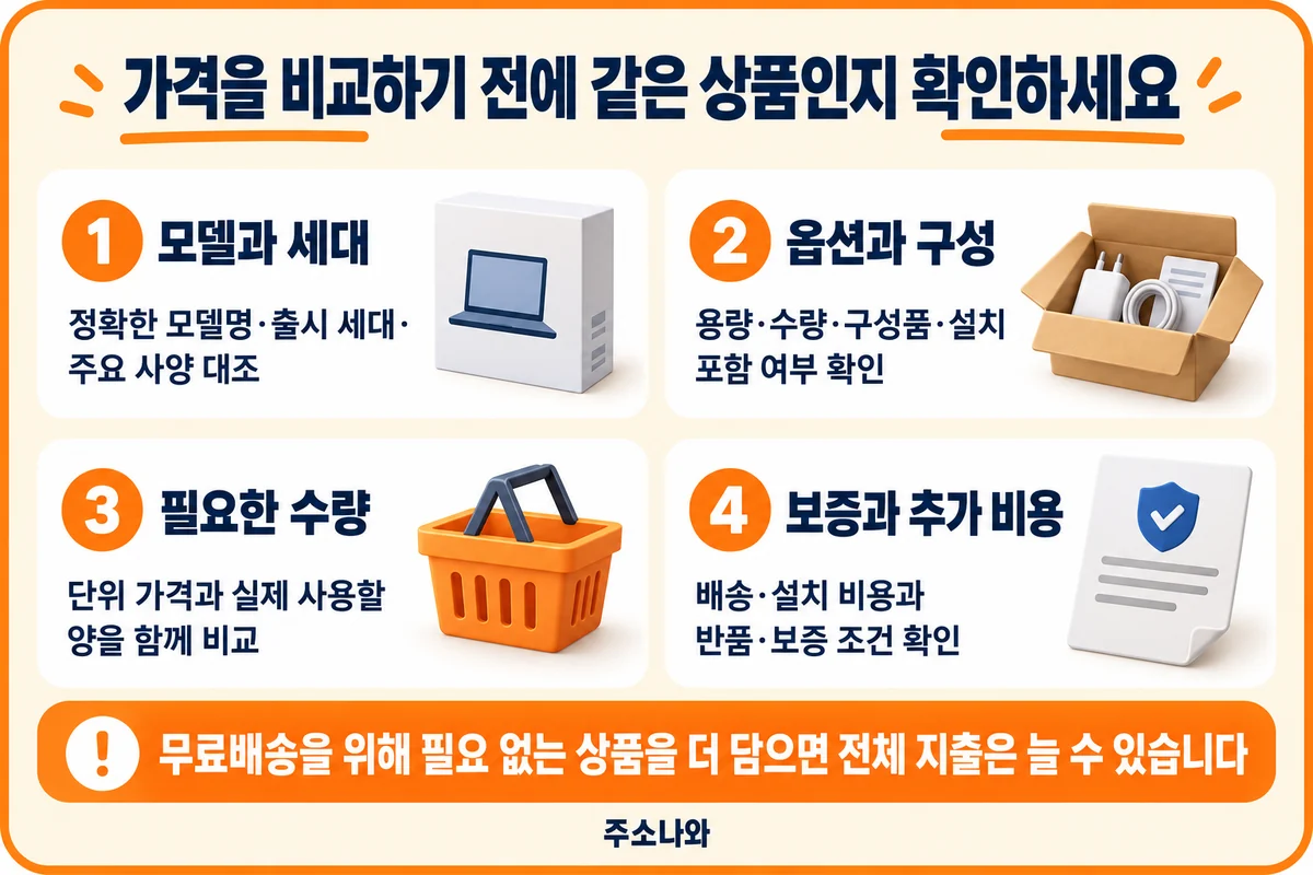 뽐뿌 안내: 모델·세대, 옵션·구성, 필요한 수량과 배송·설치·반품·보증 조건을 비교하는 기준